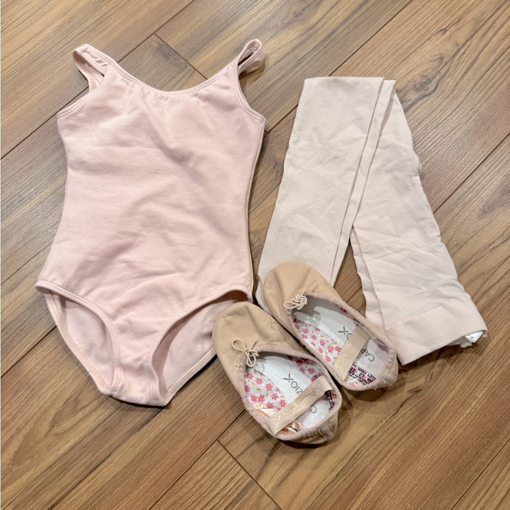 Kids Ballet Starter Set - Leotards (size2-4), Tights (size2-6), Shoes (size 9)